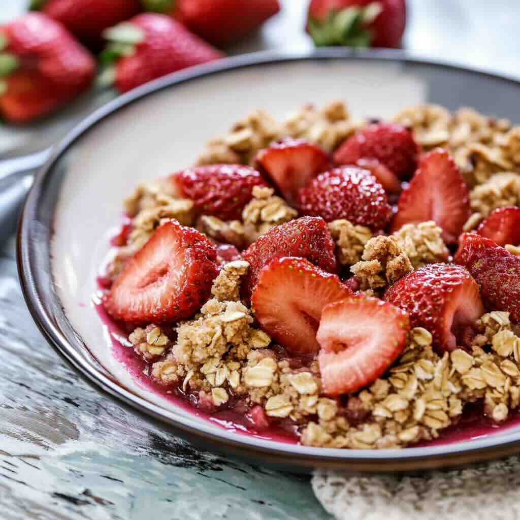 Rhubarb Strawberry Crumble recipe