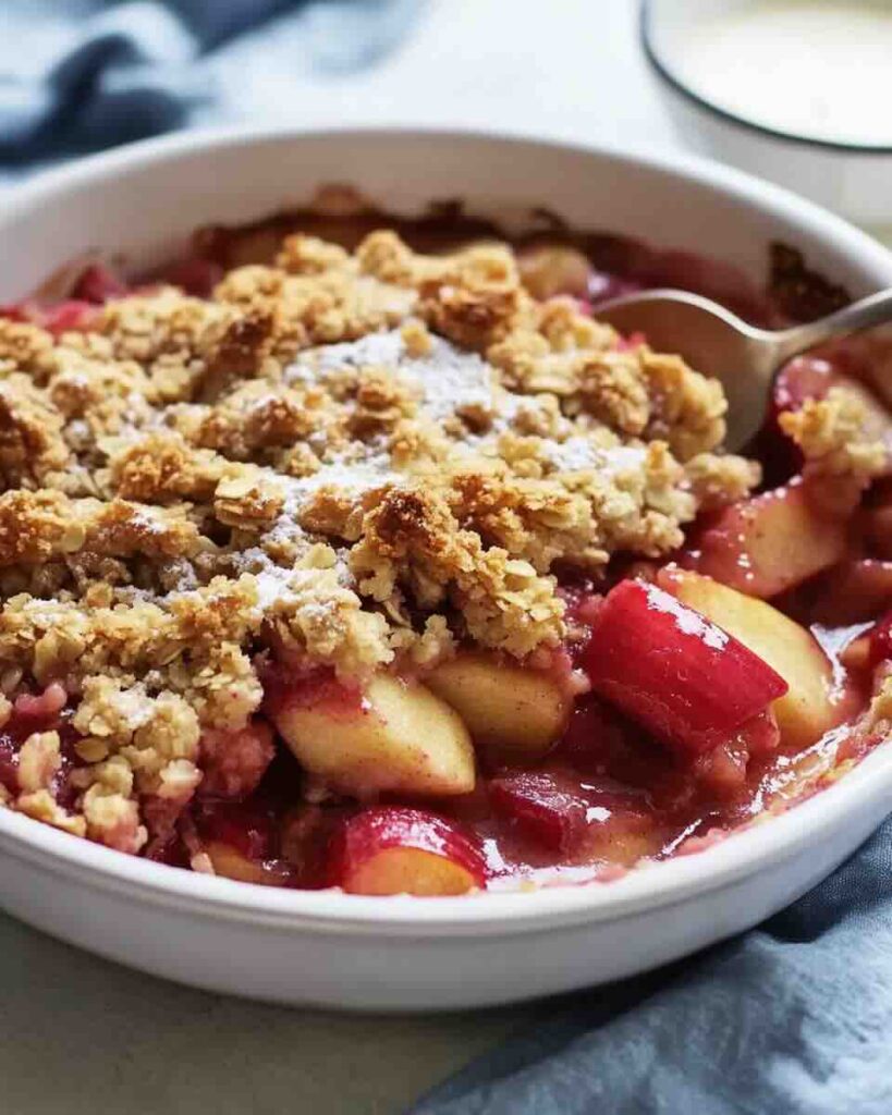 Rhubarb Apple Crumble