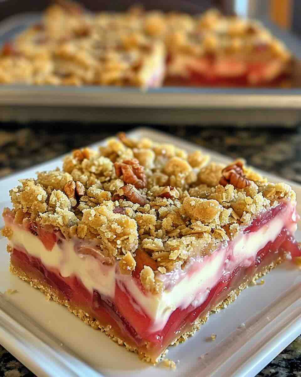 Rhubarb Cheesecake Squares