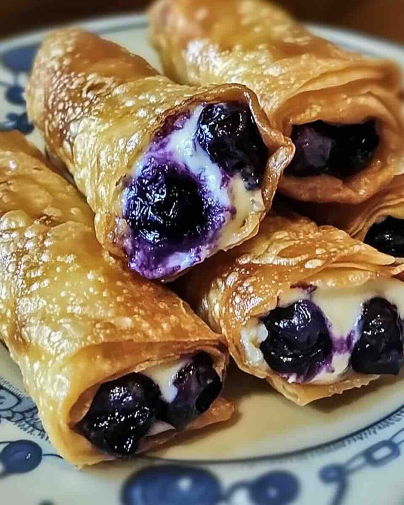 Blueberry Cream Cheese Egg Rolls Recipe